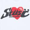 Stussy × Cpfm Повседневная Мода Принт Сердца Буквы Свободная Удобная Универсальная Футболка Унисекс Футболка Белый 3903700