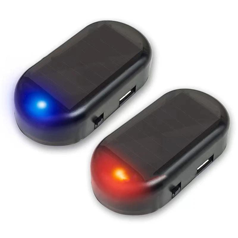 1Pc Solar Powered Dummy Car Security Light No Wiring Wireless LED Fake Alarm Flashing Lamp Anti-Theft for SUV Truck Van Parking
