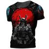 Samurai Harajuku 3D Printed Men's T-shirt Summer Vintage Short Sleeve Tee Shirts Street Tops Oversized Clothing T Shirt for Men