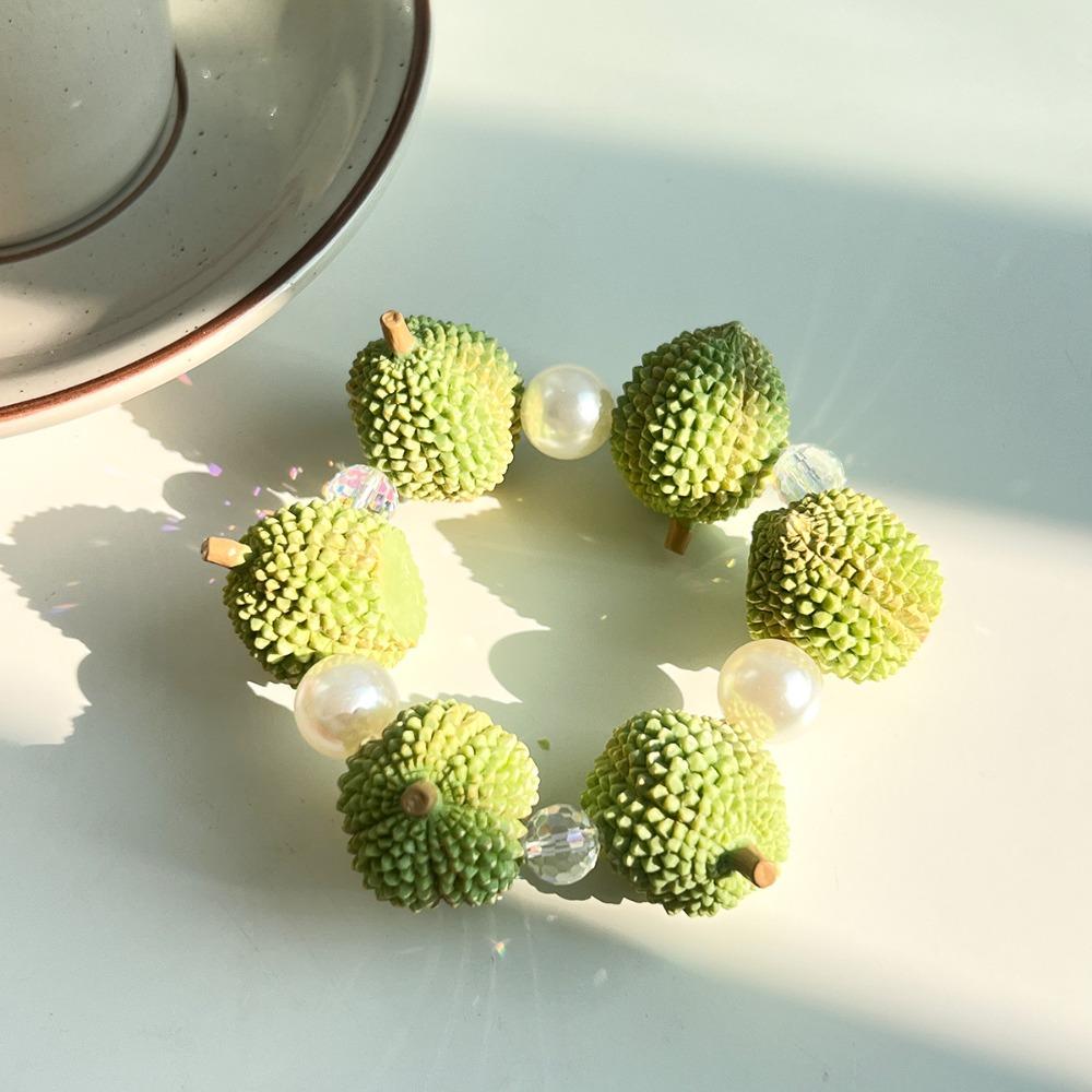Resin Beads Bracelet Dopamine Summer Bohemian Jewelry Simulation Fruit Bracelet Beach Jewelry