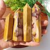 Натуральный Белый Хрустальный Столб с Камень-Желток – Полированный Шестигранный Необработанный Камень