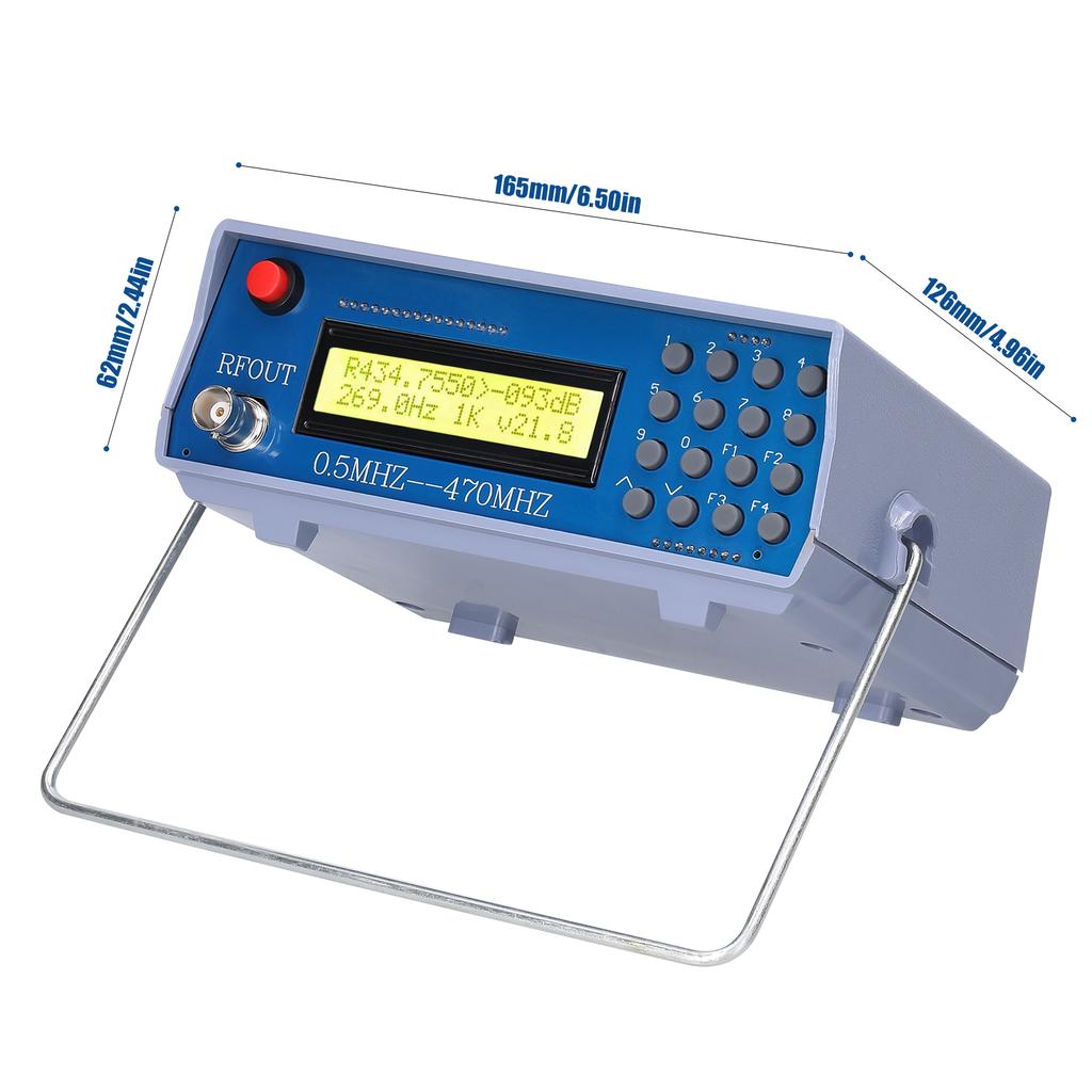 0.5M-470M Radio Frequency Signal Source Generator Practical Debugging Instrument Tester for Frequency Modulation Interphone