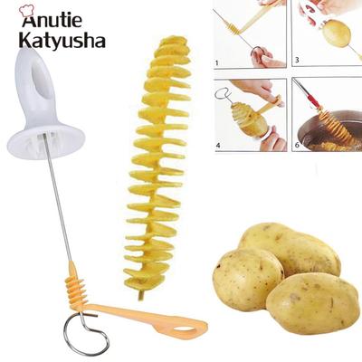 4 вертела из нержавеющей стали, башня для изготовления твист-измельчителя Торнадо, спиральный резак для картофеля, кухонные аксессуары