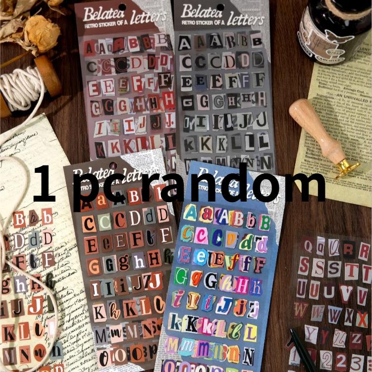 2Pcs/Pack Retro English Theme Scrapbooking Decoration Stickers Perfect For Collage Journaling Craft Diy Supplies