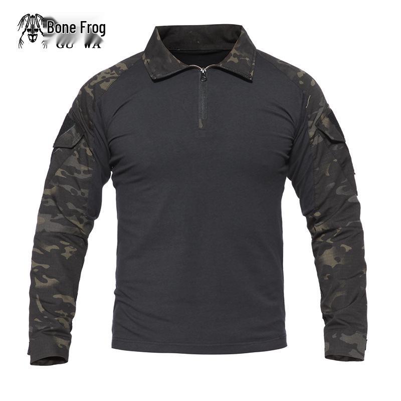 Комплект тактических мужских футболок с длинным рукавом Bone Frog Outdoor Quick Dry для альпинистов и любителей спорта