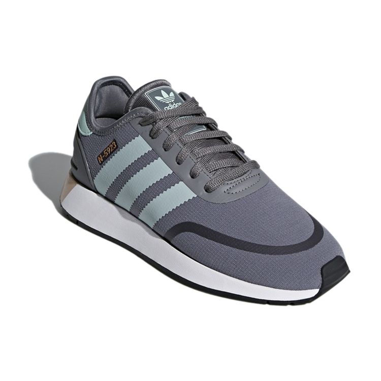 adidas N-5923 Серо-пепельно-зеленые женские кроссовки Белые AQ0266