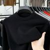 Мужской толстый вязаный свитер - Круглый вырез, Однотонный, 500 г, Осень/Зима