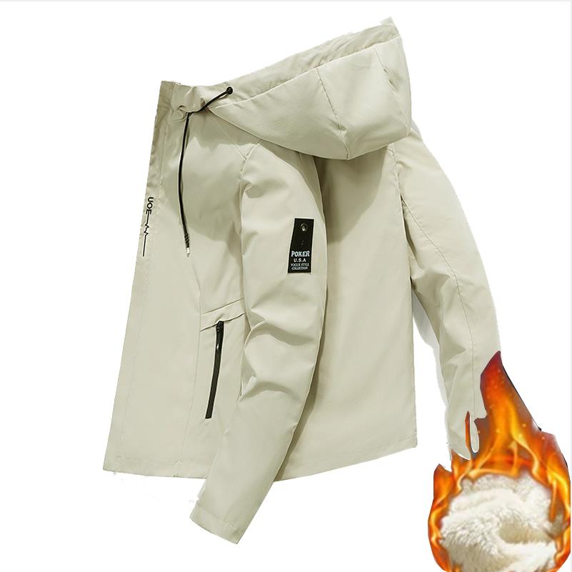 Весенне-осенняя мужская повседневная мужская толстовка с капюшоном на молнии, ветрозащитная куртка, мужская спортивная рабочая куртка для кемпинга на открытом воздухе