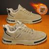 Men's Shoes Winter Velvet New Tooling Shoes Men's Korean Version Versatile Non-slip Sports Casual Board Shoes Labor Insurance Shoes Men's