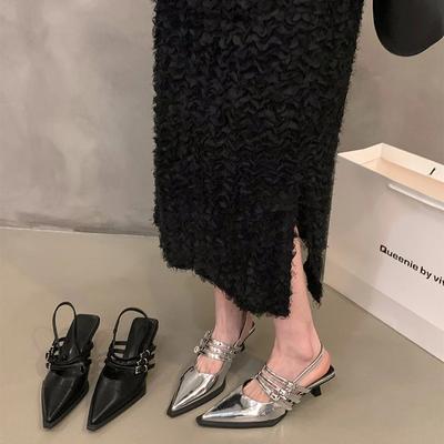 Дизайнерские летние женские босоножки на высоком каблуке, модные туфли с острым носком, уличные туфли-гладиаторы для женщин