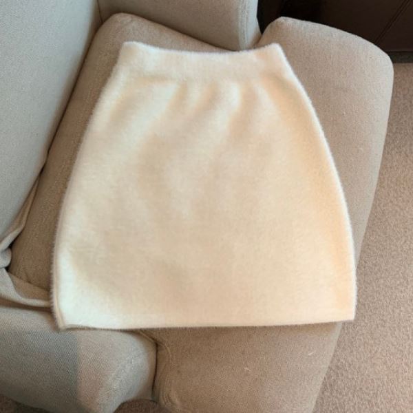 Осень-весна Женская мини-юбка с мехом, тонкая, с высокой талией, с запахом, с черным низом, дикая шерстяная, элегантная, корейская