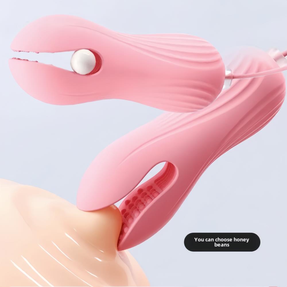 Wearable Vibrating Nipple Clips Couple Interactive Electric Breast Stimulator Female G Spot Massager Adult Sex Toy