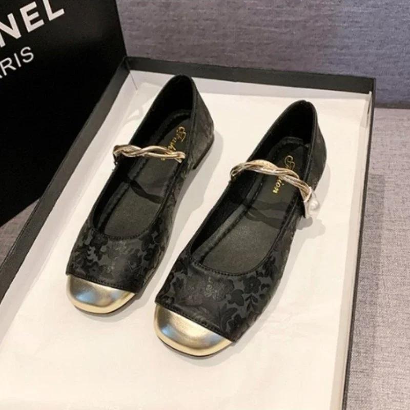 2024 Новое поступление овчины версия ретро французская красота сандалии Bao Toe женские летние туфли-лодочки