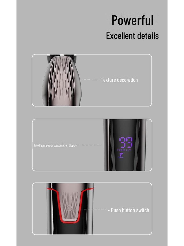 Cross-Border Professional LCD электрические машинки для стрижки волос и ножницы для карвинга