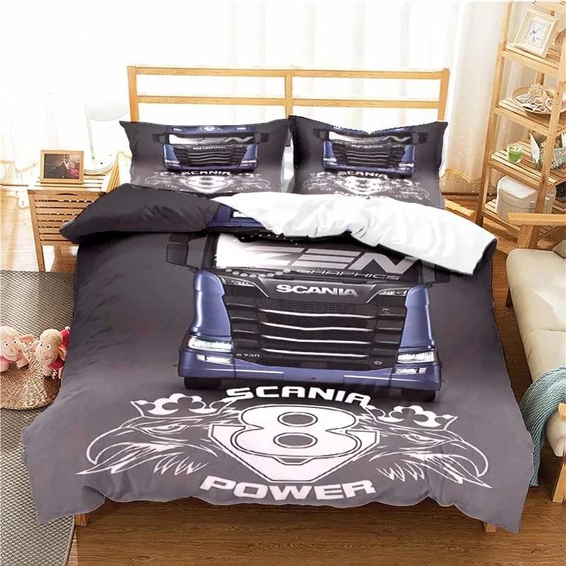 Постельное белье Scanias Truck Logo для мальчиков и девочек, размер Twin, Queen, пододеяльник, наволочка, кровать, дети, взрослые, модный домашний текстиль