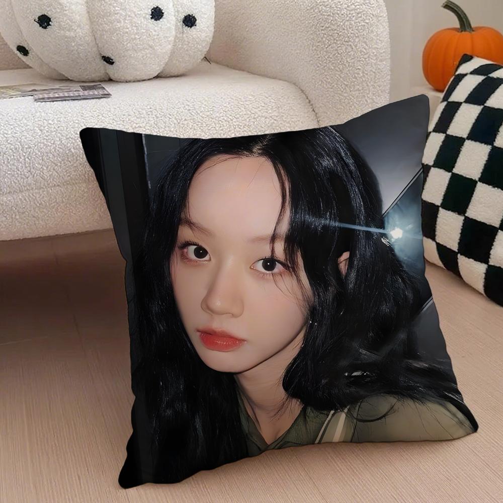 singer bubbly LLee Hyeri Cushion Cover Throw Pillow Cover Hidden Button Durable Polyester Chair Cushion