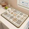 1 шт. Впитывающий и дренажный коврик для кофемашины, коврик для сушки столешницы и посуды, подходит для кухонной кофейной зоны/водного бара/рабочей поверхности.