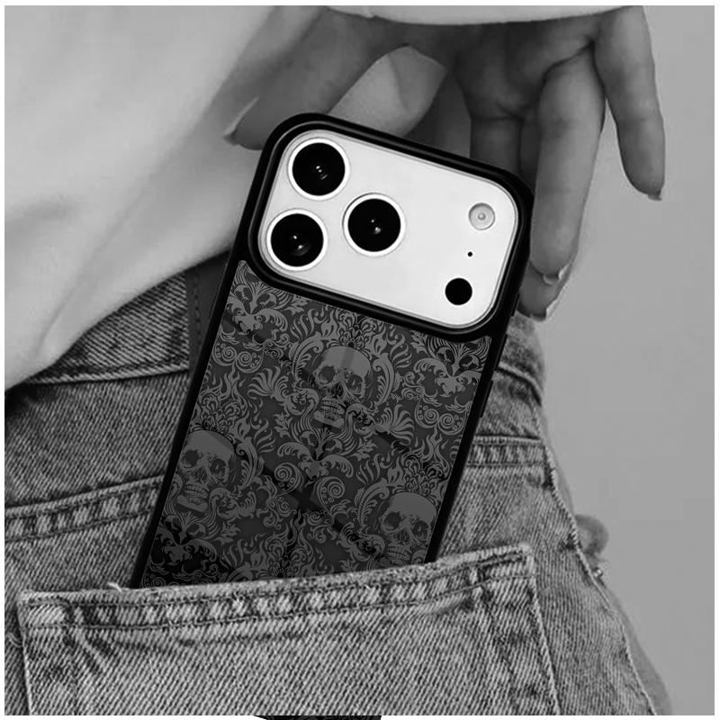 Чехол для телефона Черепа Кости Скелет для iPhone 17ProMax 12 13 14 15 16e 17 Pro Max Plus Air Cover