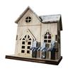 Christmas Wooden Desktop Decorative Ornaments Village Houses Adornment Small Ornament for Table Centerpiece