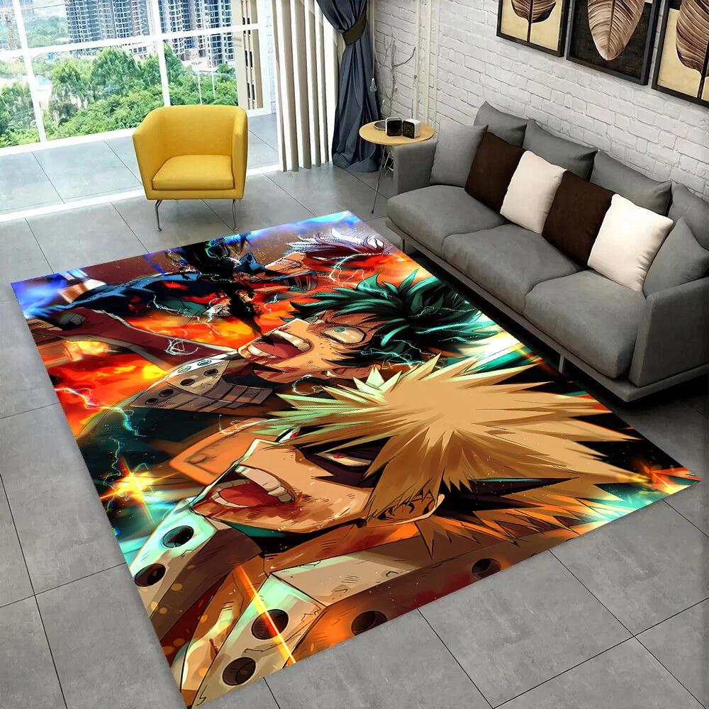 My Hero A Academia Deku Bakugou Anime Carpet Rug Art for Room Decor Home Bedroom Sofa Gift Kids Area Rug Non slip Floor Mat