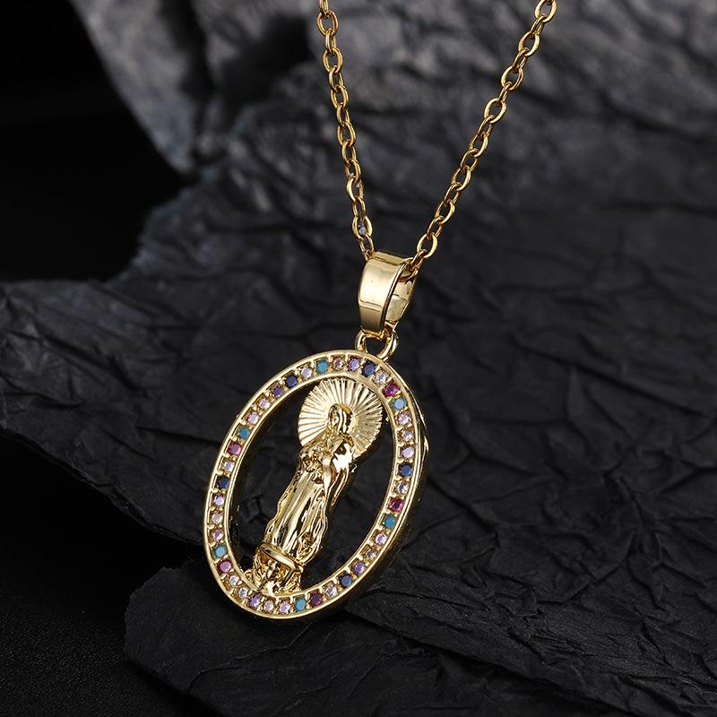 Fashion Micro-Set Multi- Zircon Necklace Pendant Jewelry For Women
