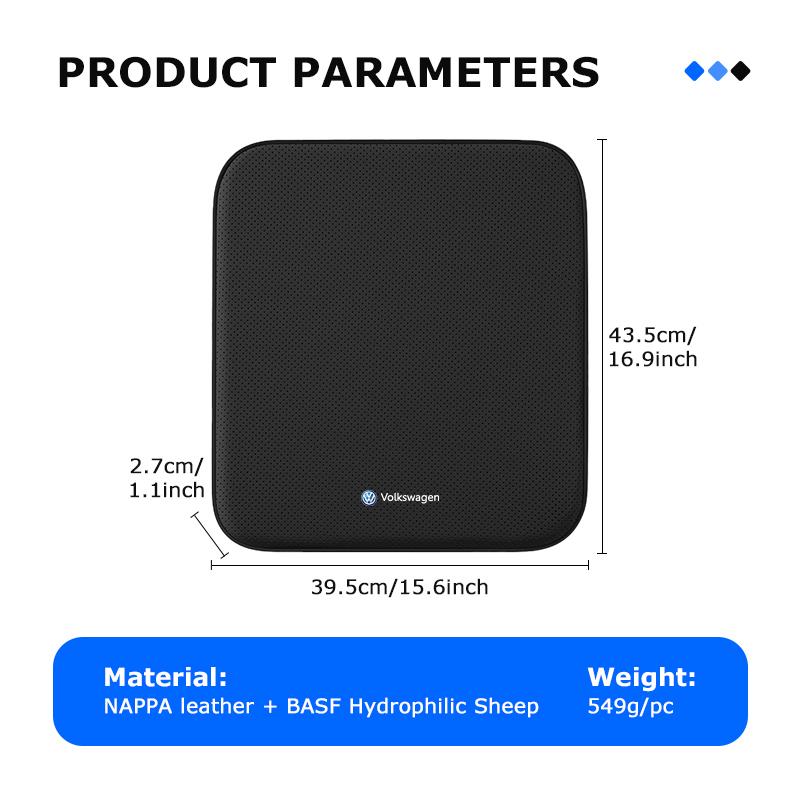 BIG1 Universal Car Seat Cushion Heightening Breathable Protector Mat For Volkswagen VW Golf 4 5 6 7 Polo Jetta Sagitar Magotan Passat