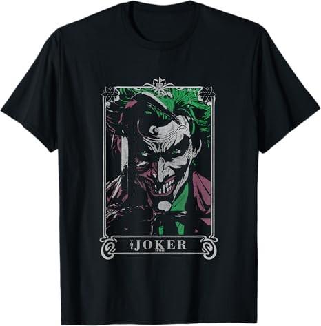 Футболка DC Comics Бэтмен Джокер Карта Таро Винтажный Портрет