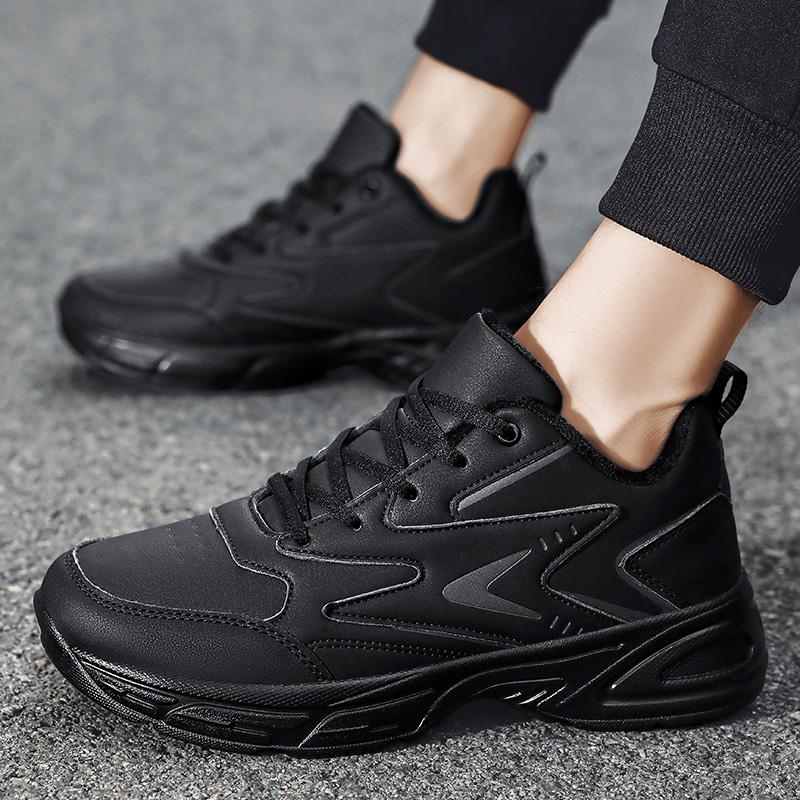 39-45 осенне-зимние мужские спортивные туфли большого размера с короткими бархатными волосами, противоскользящие и уличные мужские кроссовки для фитнеса
