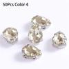 50Pcs/Pack Teardrop Shape Glitter Sewing Rhinestones Diamond Beads Ornament  For Needlework