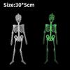 Halloween luminous skull skeleton body, halloween decoration,scary halloween toy haunted house tricky prop halloween toy halloween decoration