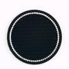 Car Diamond-encrusted Water Cup Pad, Multi-purpose Round Silicone Non-slip Pad Car Cup Heat Insulation Pad Rhinestone Creativity