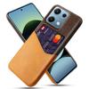 For Xiaomi Redmi Note 14S 4G Case PU Leather Cloth Texture Hard PC Phone Cover with Card Holder