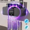 Electric UV Toothbrush Sterilizer Wireless Toothbrush Dryer Rechargeable Wall Mounted Electric Toothbrush Sterilization Holder