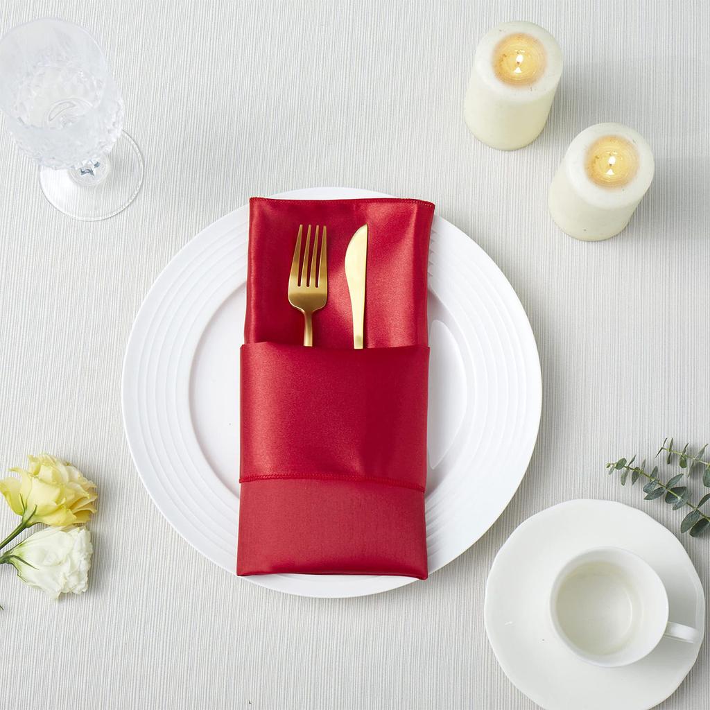 10Pcs Satin Napkins Square Soft Table Dinner Napkin for Wedding Party Kitchen Restaurant Napkin