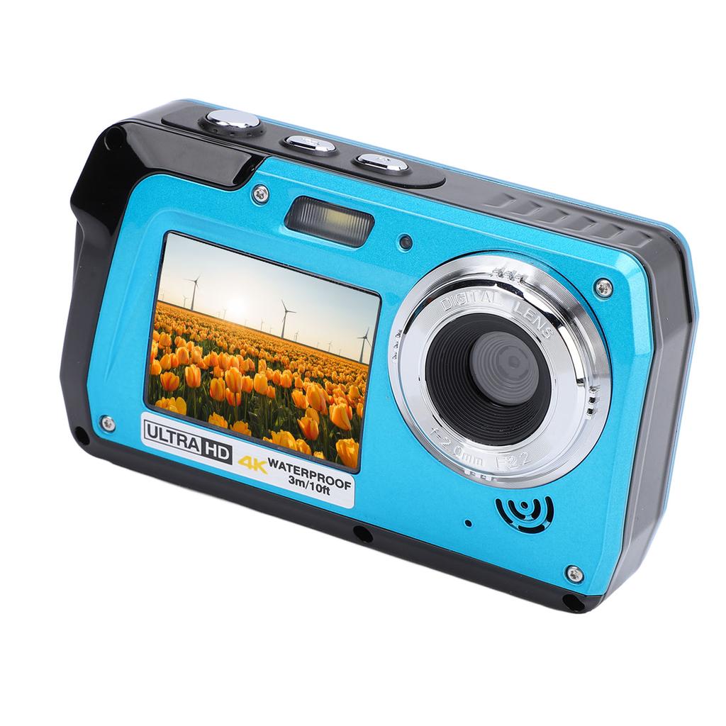 4K Подводная камера 11 футов Водонепроницаемая 56 МП Автофокус Двойной экран Селфи Подводная камера для Сн