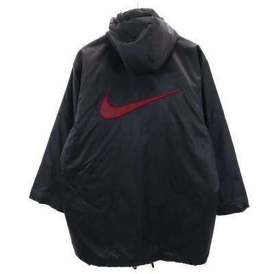Nike 90-е 00-е Старый белый ярлык Логотип Buckswash Бейсбольная куртка L черный Белый ярлык Детский Б/У