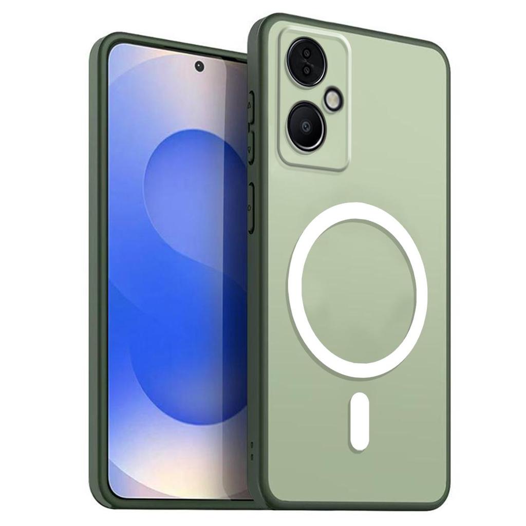 Магнитный железный кольцевой чехол для телефона OPPO A79 5G Матовый мягкий ТПУ Ударопрочный чехол