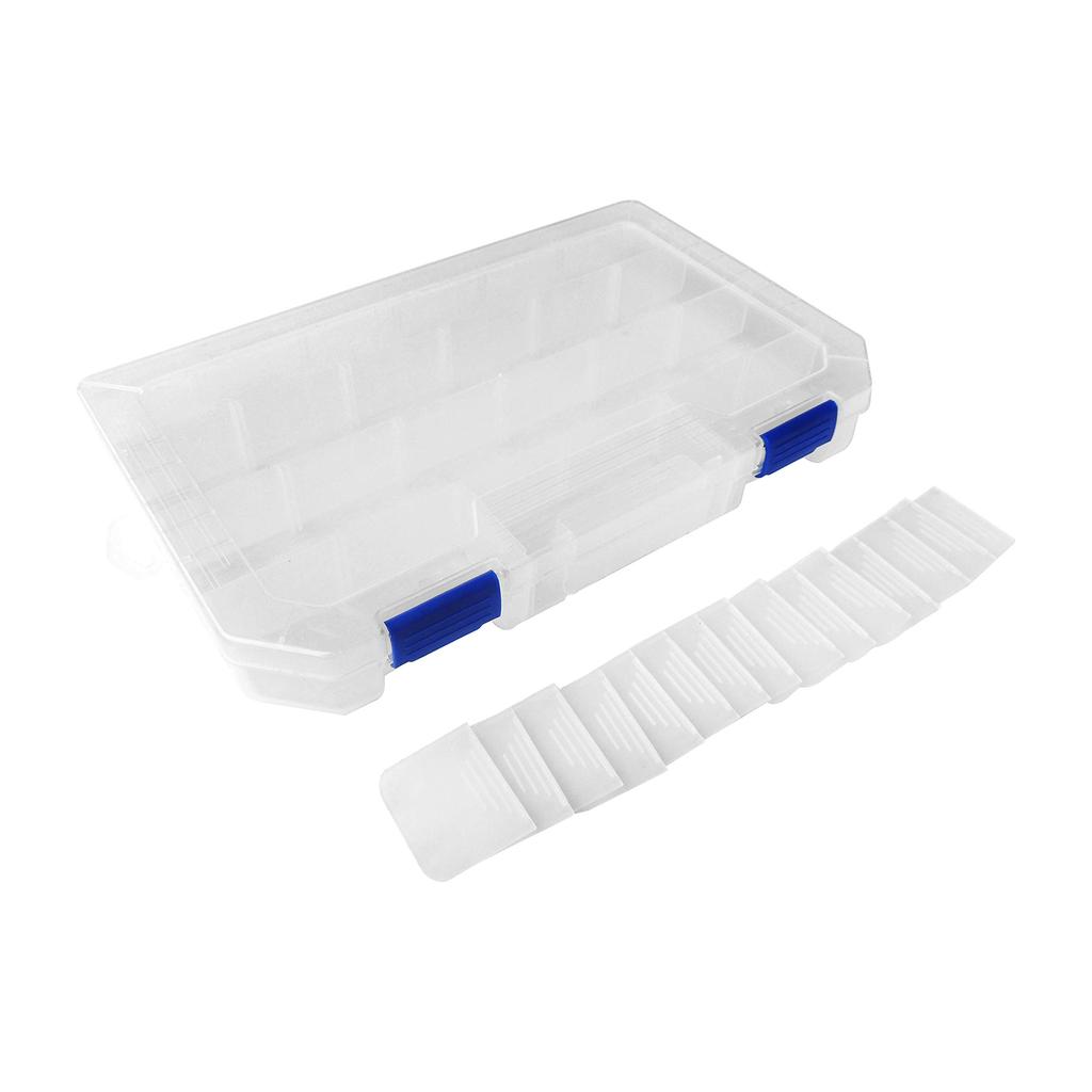 Large Plastic Tackle Box Storage Organizer Box with Removable Dividers 2 Pack