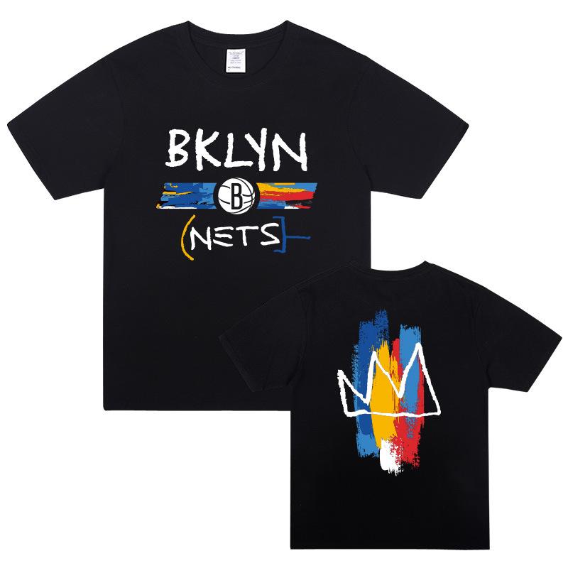 Мужская летняя футболка с коротким рукавом Brooklyn Nets Ирвинг Дюрант, свободная, оверсайз, тренировочная майка