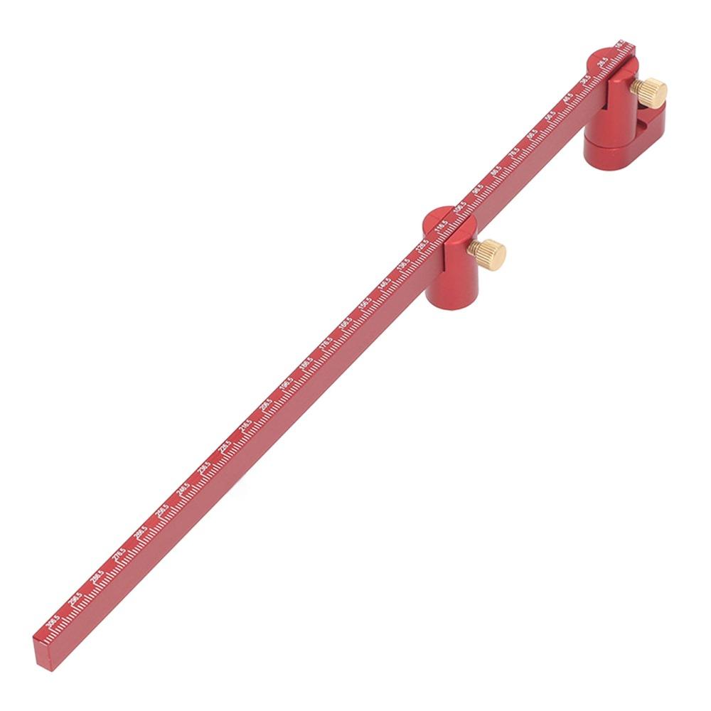 Red Anodized Finish Woodworking Compass Tool Center Finder Tool for DIY, Carpentry and Design