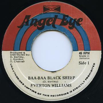 7inch Record EVERTON WILLIAMS BaaBaa Black Sheep NONE Angel Eye Jamaica Reggae Ska Dub Used