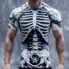 Забавная футболка с принтом 3D-черепов для мужчин, хип-хоп-тренд, уличная одежда в стиле Харадзюку, повседневные футболки с коротким рукавом и круглым вырезом, модные свободные летние топы
