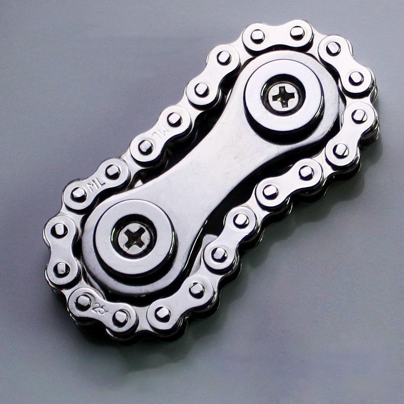 Gyro Chains Fingertip Flywheel Sprockets Stainless Steel Anxiety Relief Decompression Metal Toy Gear Sprocket Road Spinner
