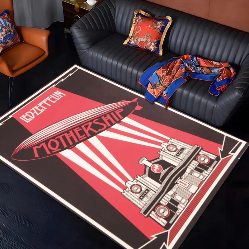 Ковер с рисунком Led-Zeppelin 15 размеров для гостиной, коврик для ванной, креативный придверный коврик, ковер для спальни, домашний декор, украшение ковра для дома