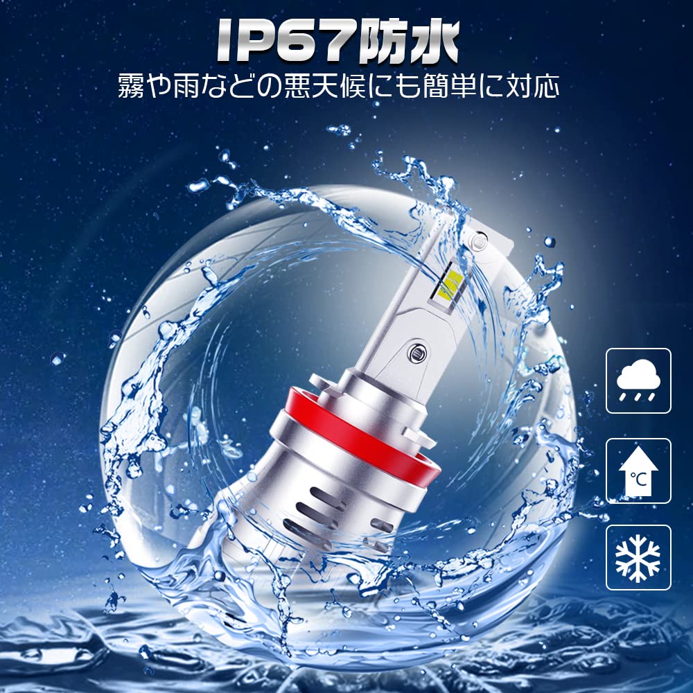 Светодиодная лампа для фар 10000 люмен 6500K холодный белый супер яркий светодиодный ближний свет вращающийся патрон комплект для переоборудования в комплект из 2 шт. CHIIHONH11/H9/H8 360°