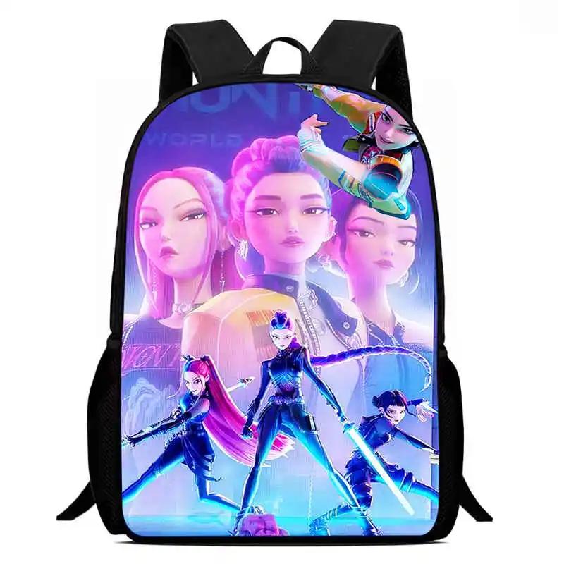 Mochila Child School Backpack,Cartoon Kpop-Dem-Onhun-Ters School Bags For Girls,Durable &Light Weight Bags For Kindergarteen