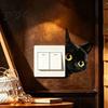 Creative Wall Art for Switches Cute Cat Light Switch Decal, Cartoon Black Peeking Sticker, Peel Playful Home Improvement Accessories And Stick Sticker