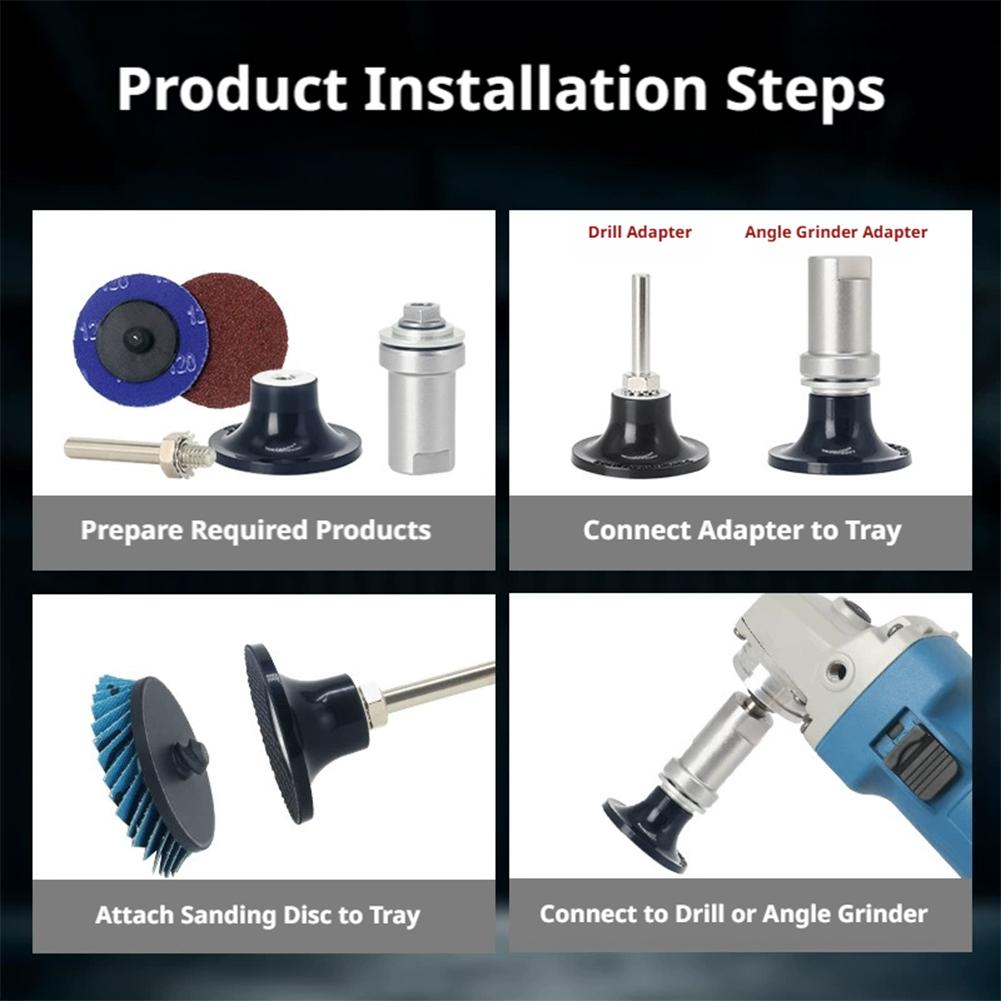 Rapid Swap Sanding & Polishing Disc Kit Fits Drill M14 Angle Grinder For Sanding Rust Removal And Polishing