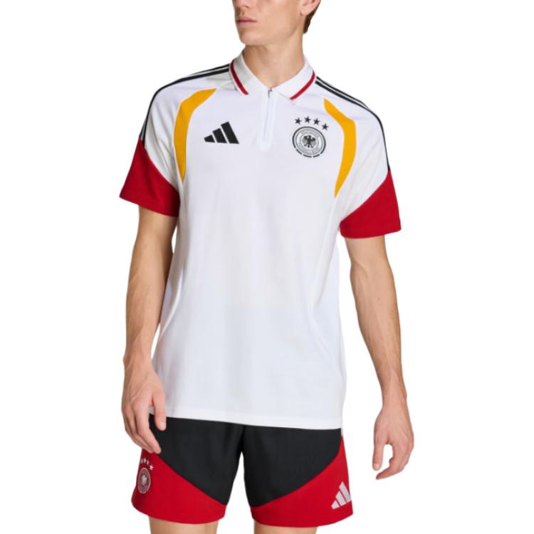adidas Германия 26 Tiro Color Block Молния Короткий рукав Футбольная форма Мужская форма KB4479