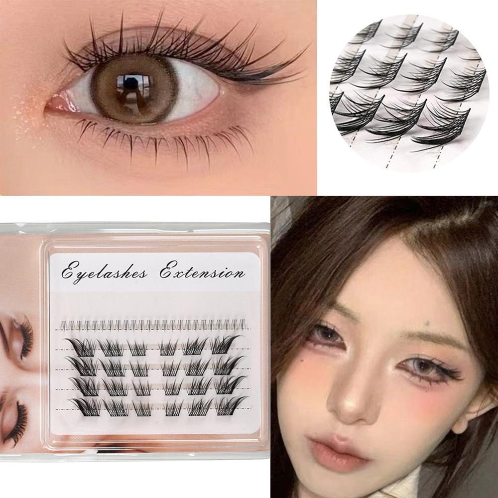Fox Eye Lash Clusters Natural Look Individual Lashes Daily Use False Eyelashes